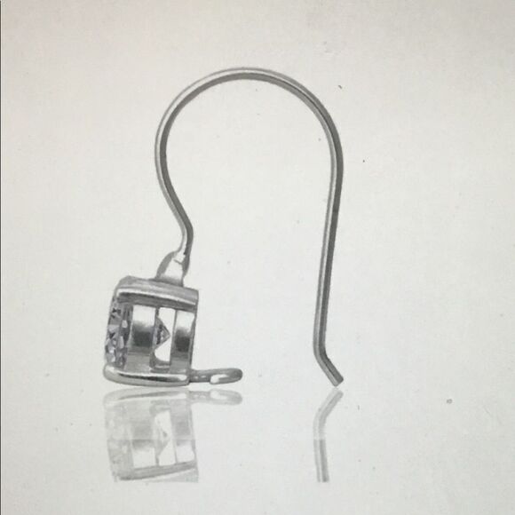 2 Ct. Round Sim Diamond French Hook Drop Dangle Earrings~925 SS - Picture 3 of 3